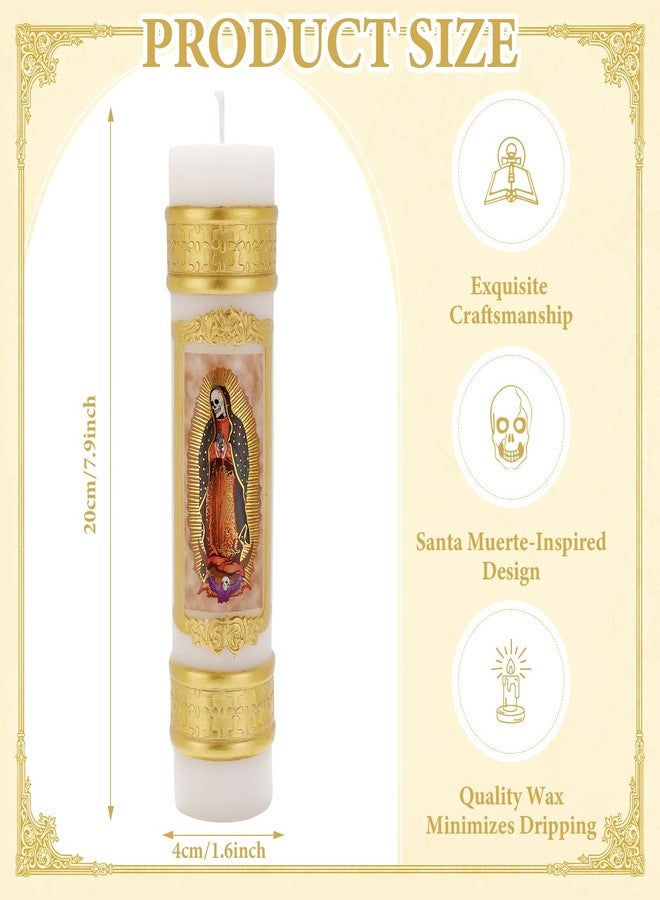 TALPGOD Religious Santa Muerte Candles Catholic,Prayer Candles for Church Mexican Gift,Cirios Religiosos Catolicos,Cirio Pascual Catolico,Veladoras De La Santa Muerte - Image 2
